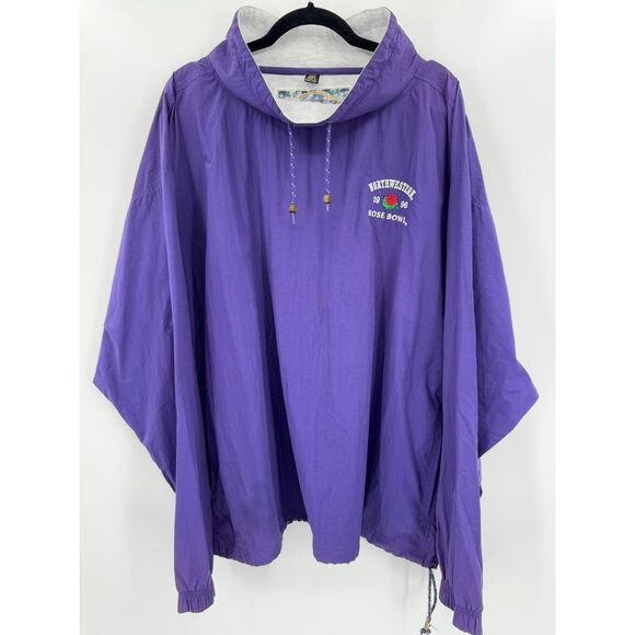 Vintage Northwestern Football 1996 Rose Bowl Pullover Windbreaker Jacket Size XL